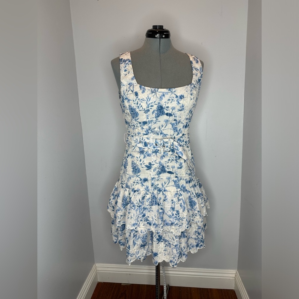 En Saison Embroidered Ruffled Dress